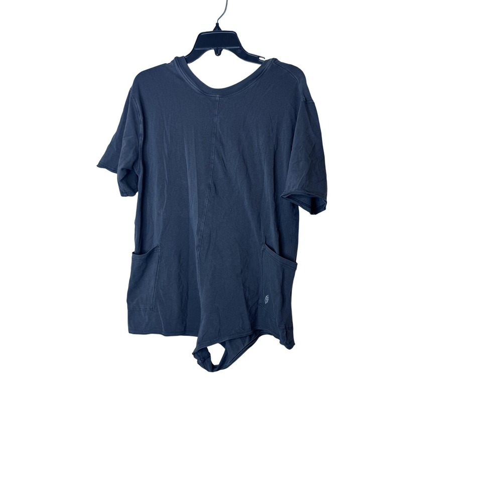 FP Movement Bodysuit Womens XS Gray Short Sleeve Pockets Jersey One Piece Casual